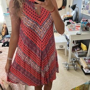 Printed high neck sundress